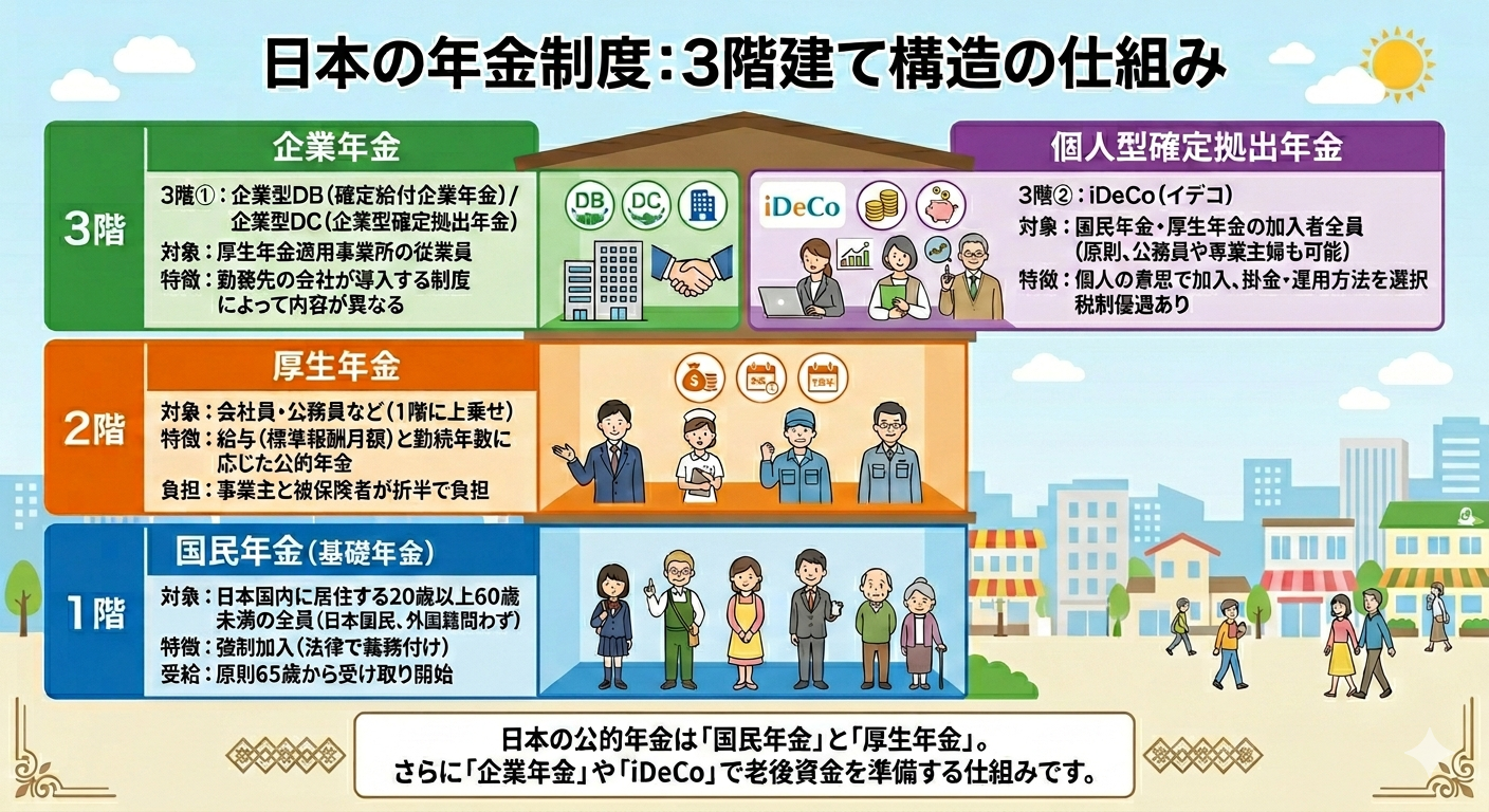 老後資金の3階建て構造