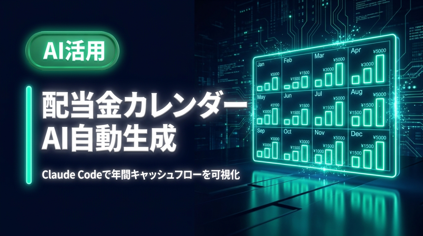 Claude Codeで配当金カレンダーを生成するイメージ