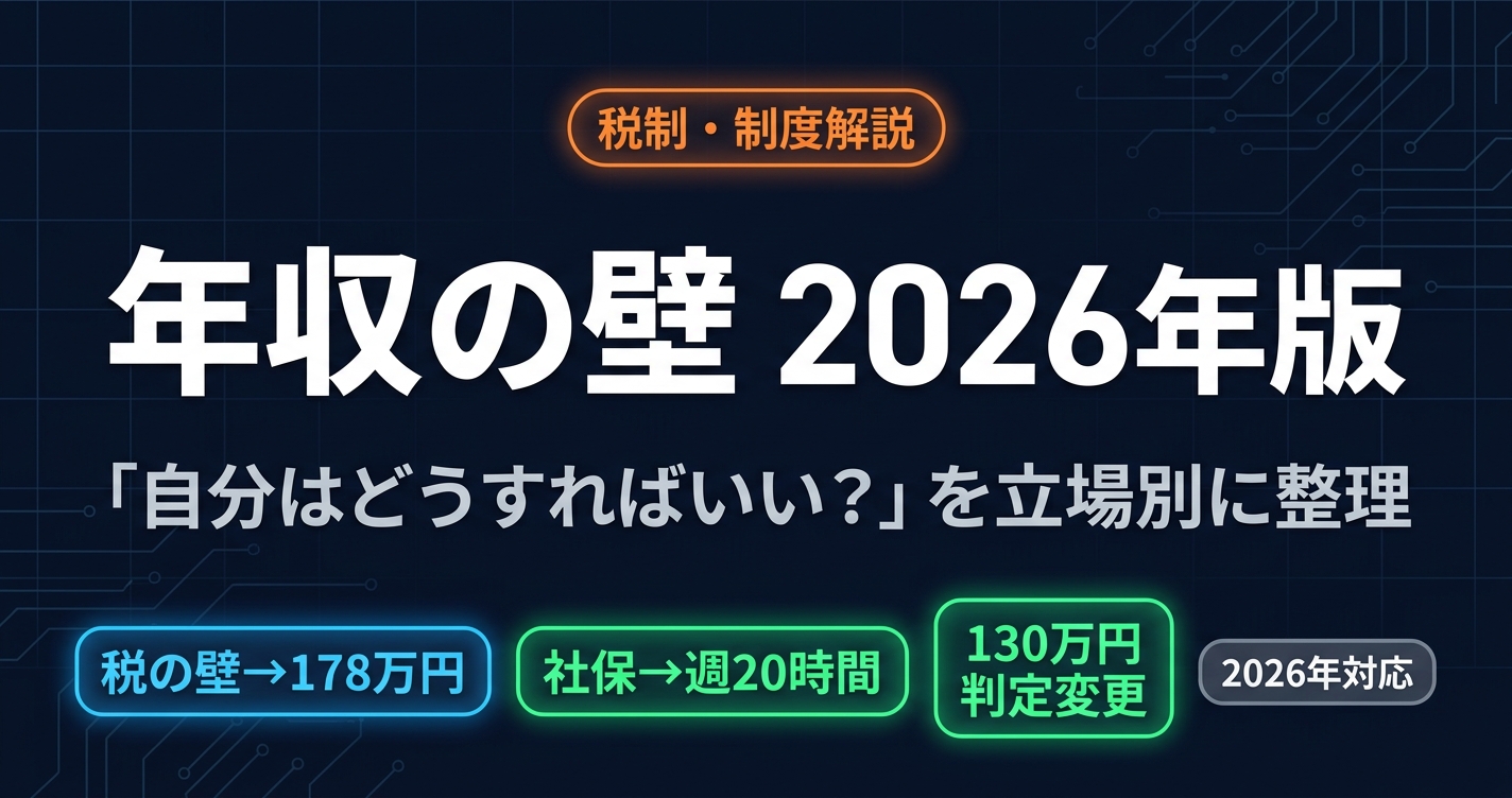 年収の壁2026年版マップ